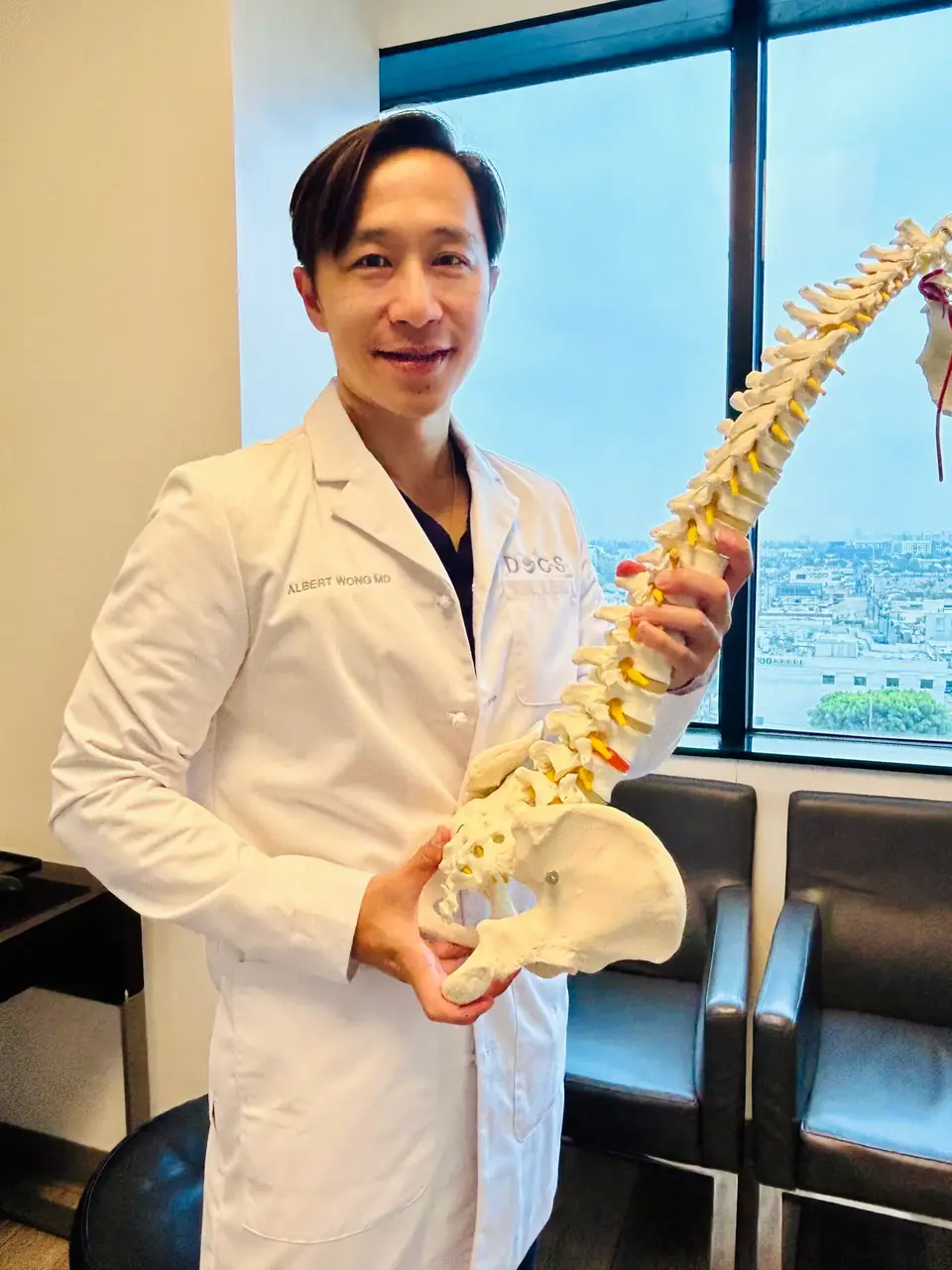 Dr. Albert P. Wong With Demo Spine