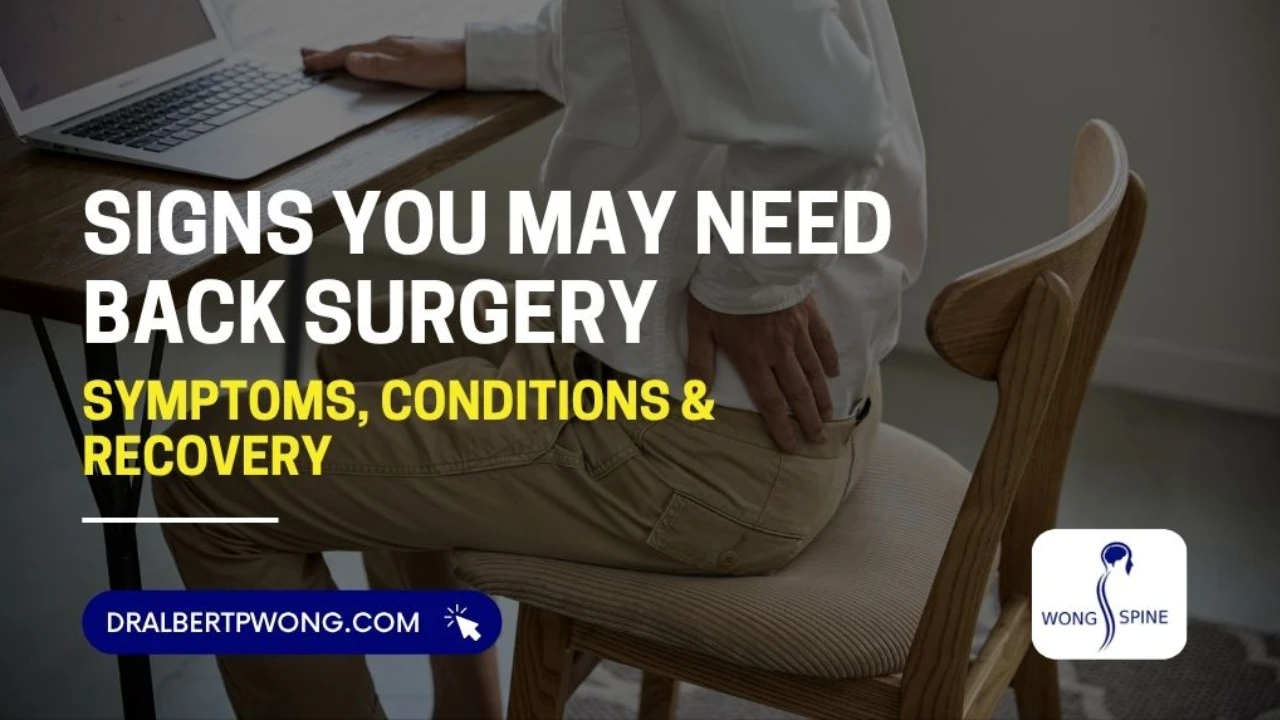 signs you may need back surgery