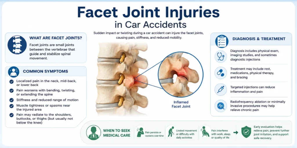 Back Injuries From Car Accidents: 6 Critical Signs To Know 2 facet joint injuries