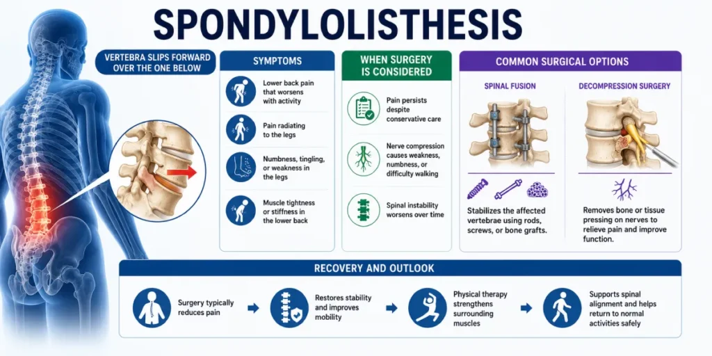 5 Most Common Spinal Conditions That Require Surgery 2 spondylolisthesis
