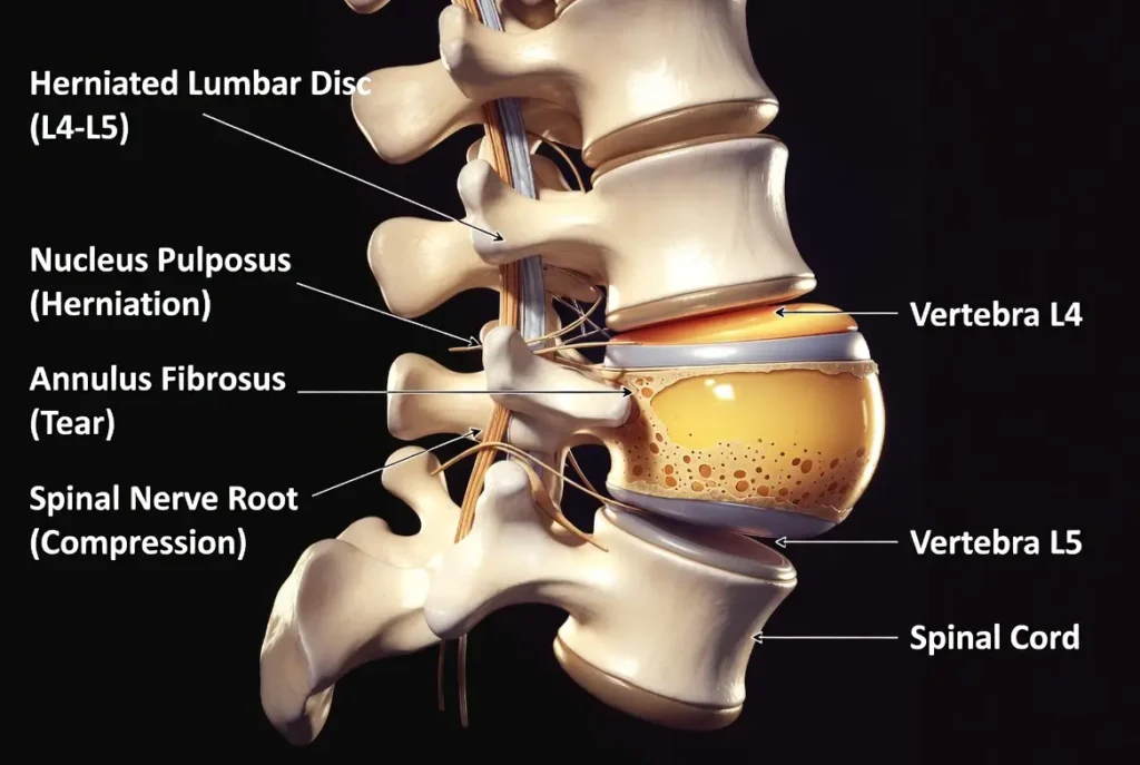 herniated lumbar disc anatomy