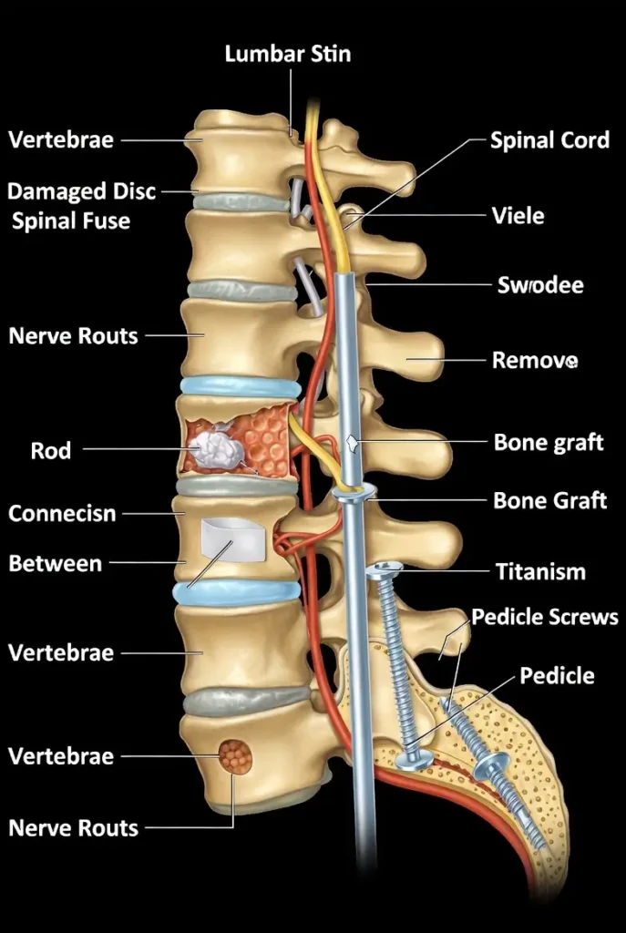 Spinal fusion surgery anatomy