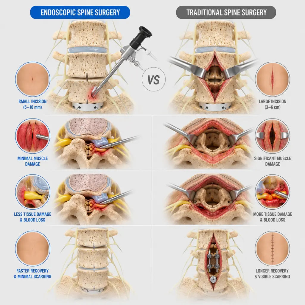 endoscopic spine surgery vs traditional spine surgery