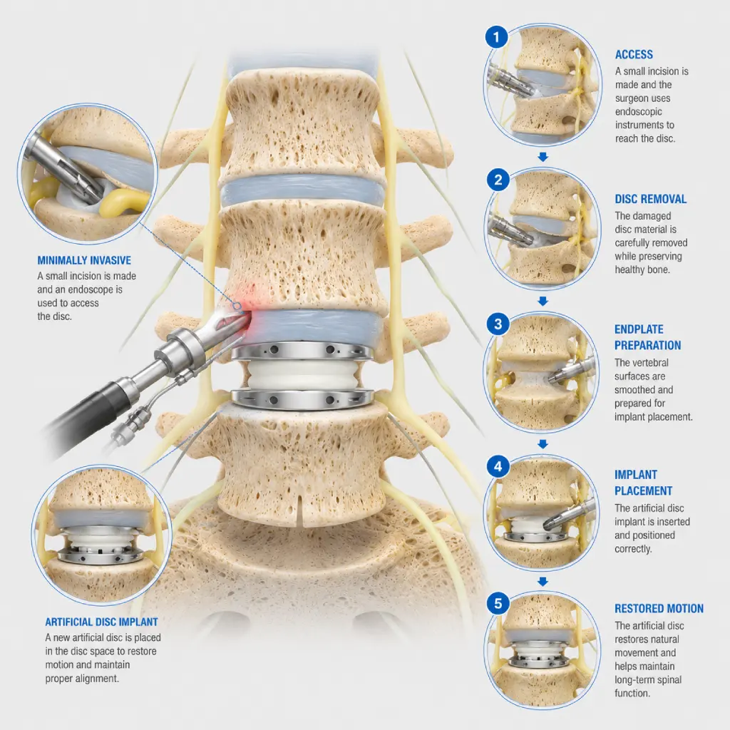 how artificial disc replacement procedures work