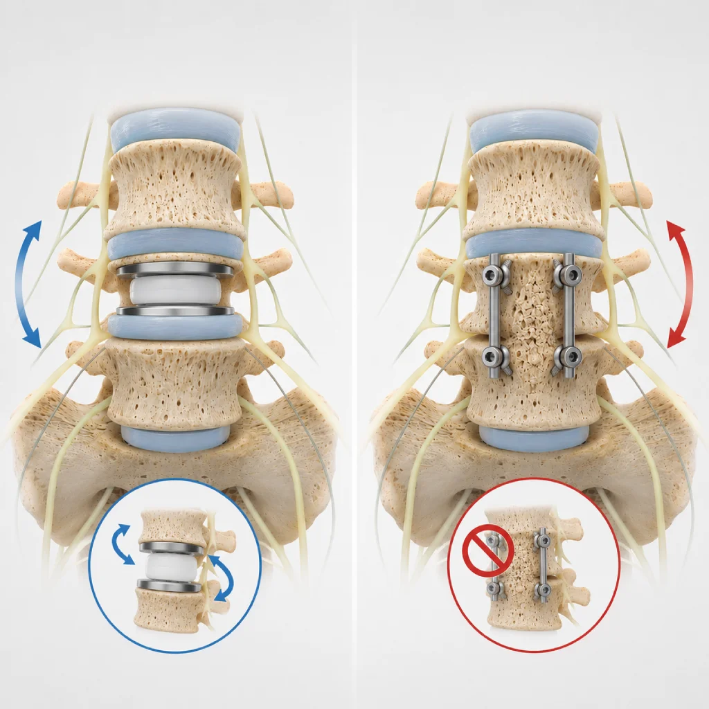 preserving movement at the treated level