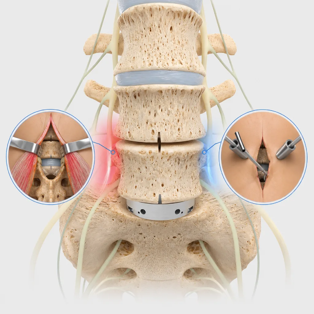 smaller incisions and less tissue damage