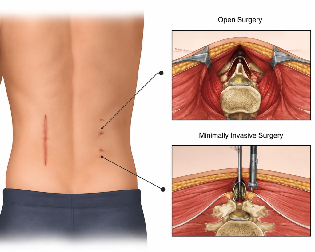 smaller incisions and less tissue damage
