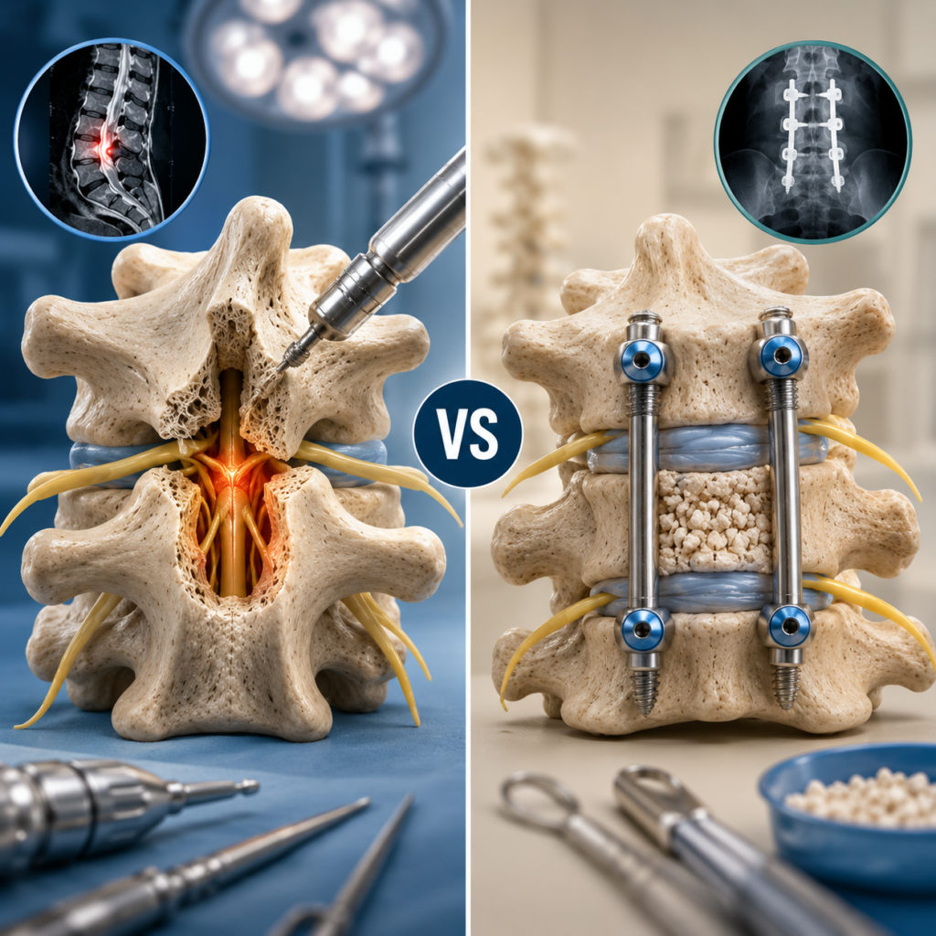 spinal decompression surgery vs fusion surgery