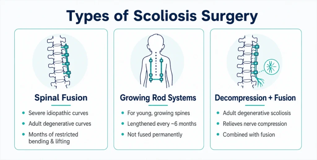 different types of scoliosis